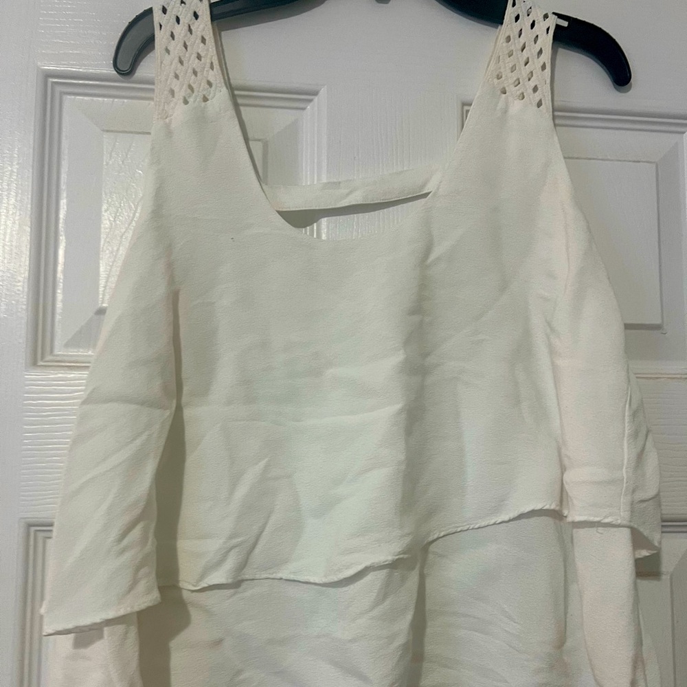 Anthropologie HD Crop Ruffle Top